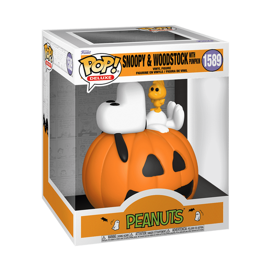Pop! Deluxe Snoopy & Woodstock avec Citrouille