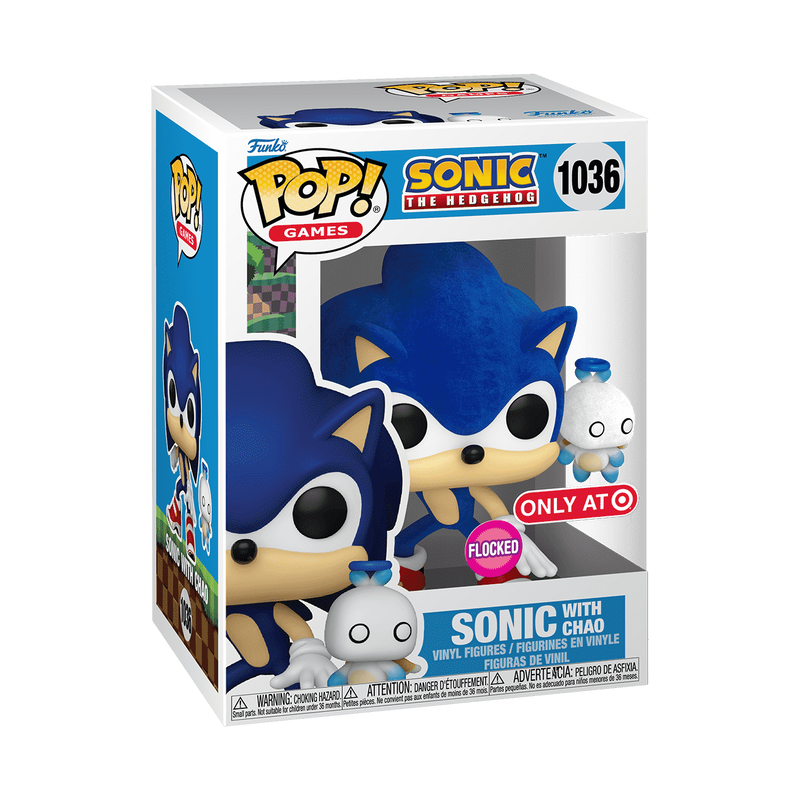 Funko Pop! & Buddy Sonic avec Chao (Flocked) – Sonic the Hedgehog