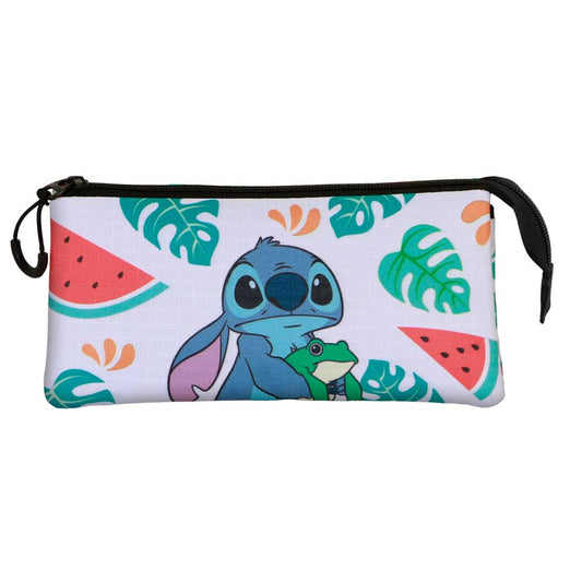 trousse triple lilo stitch stitch avec grenouille karactermania