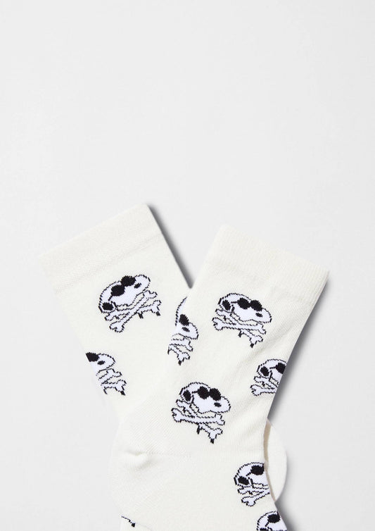 Chaussettes BeSnoopy Skull OffWhite