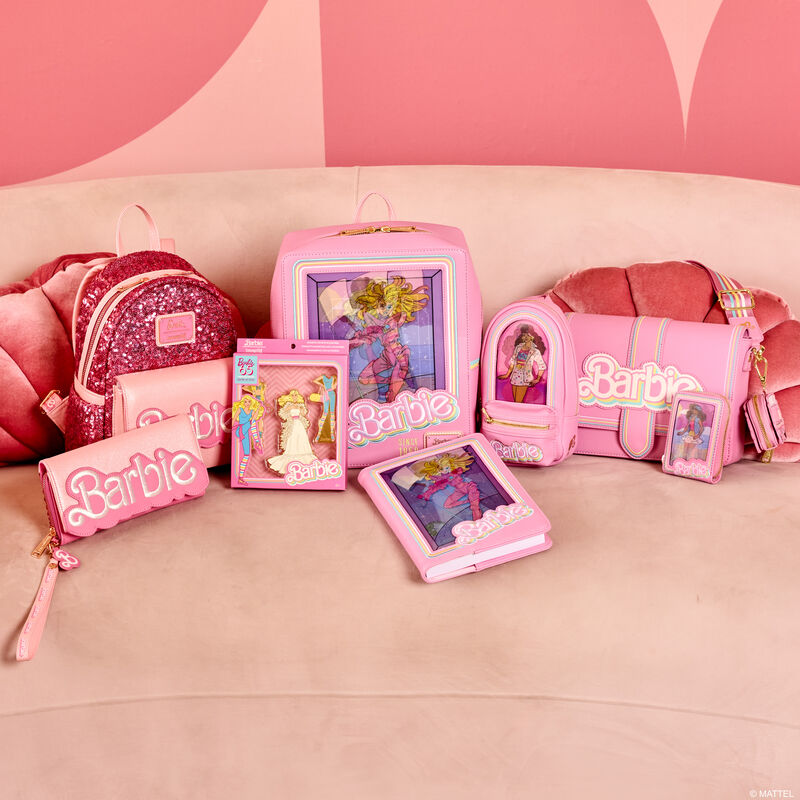 Borsa a tracolla con logo Barbie 65° anniversario