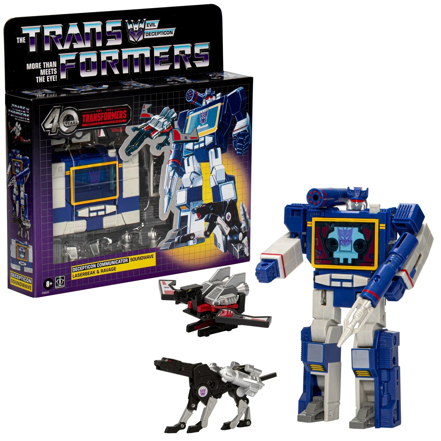 Soundwave, Laserbeak et Ravagemers Retro 40