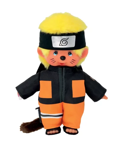 【海外限定】ナルト　モンチッチ ぬいぐるみ モンチッチ NARUTO -ナルト- 疾風伝 バンダイ レッド