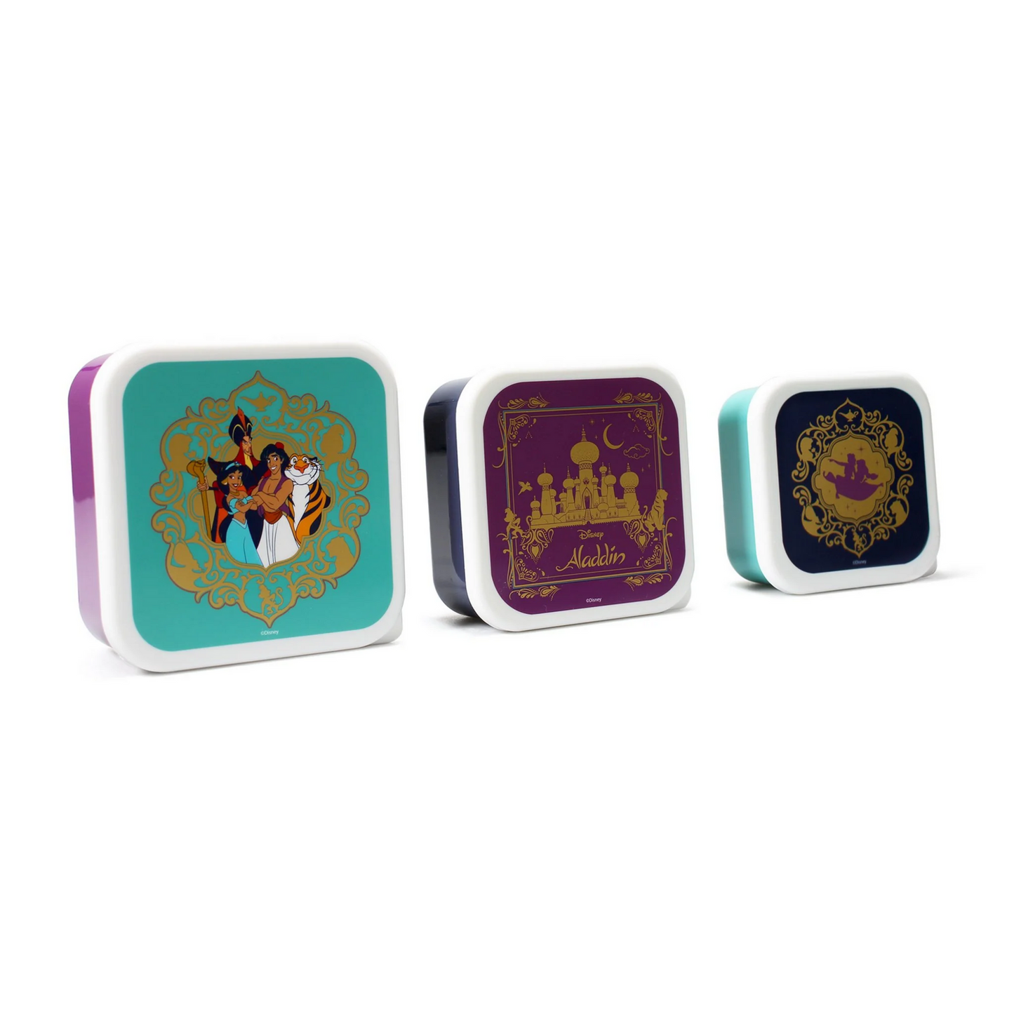 Conjunto de 3 caixas de lanche da Disney - Aladdin