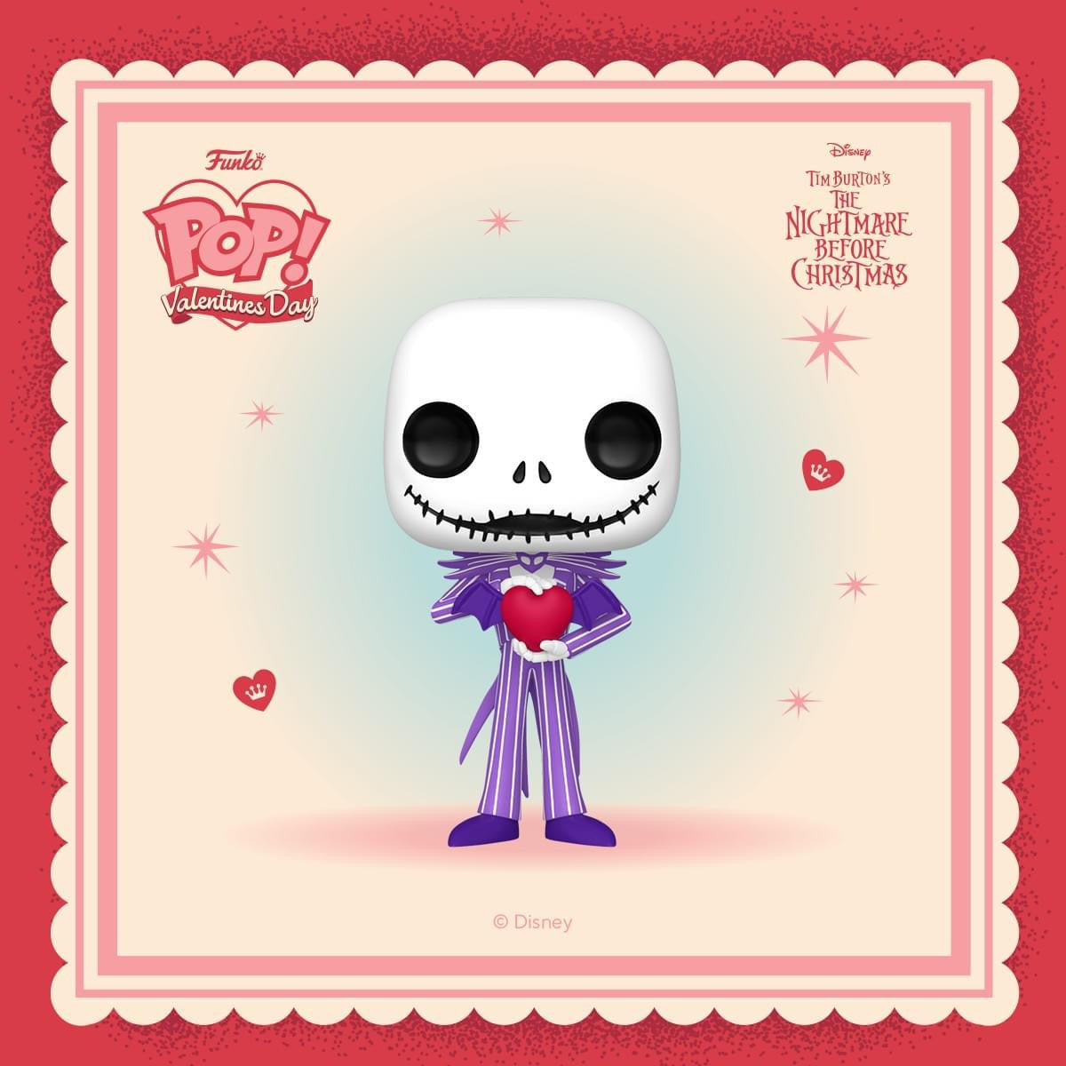 Funko Pop! Jack Skellington avec Cœur de St Valentin – L'Étrange Noël de monsieur Jack
