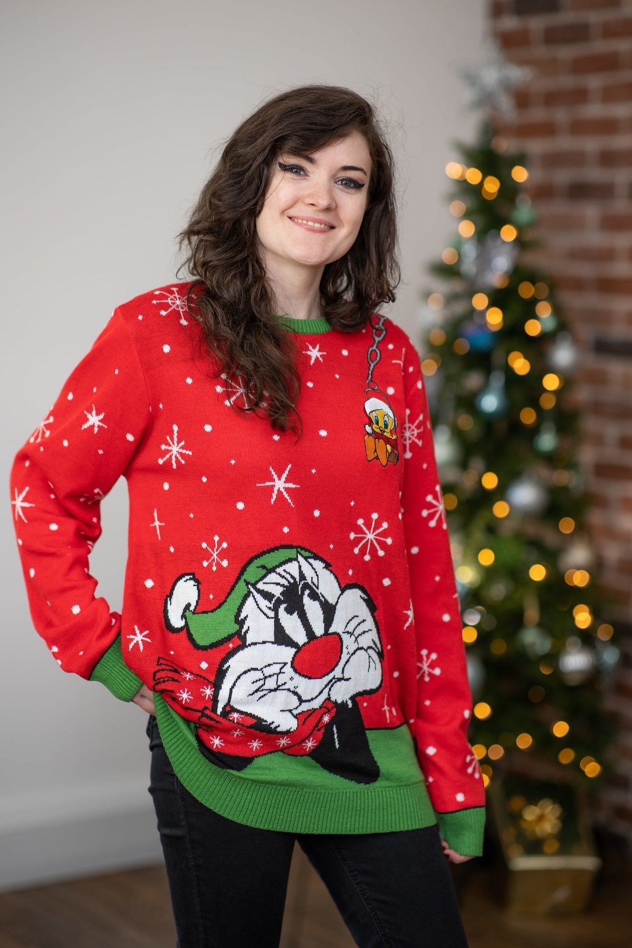 Tweety y Grosminet Suéter navideño Looney Tunes Numskull Jersey navideño  oficial de Looney Tunes / Suéter feo – Univers rétro, image size:1280x1920