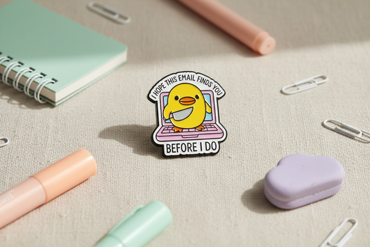 Photo produit - Pin’s Canard Jaune « I don’t give a Duck »