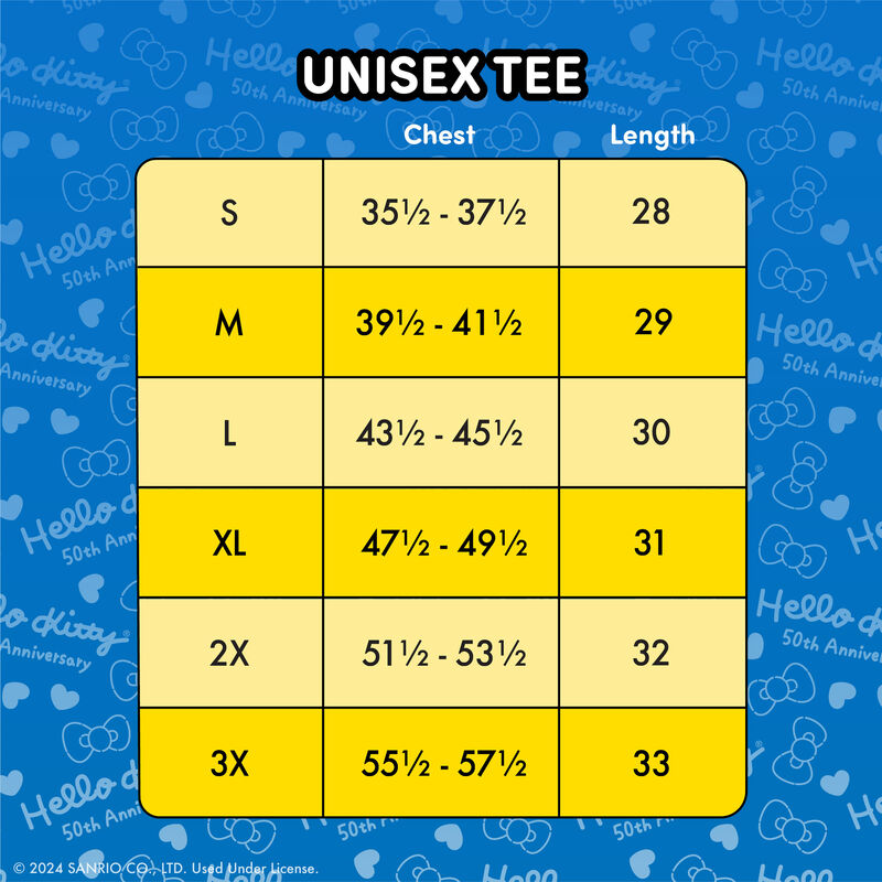 Maglietta unisex Hello Kitty - 50° anniversario
