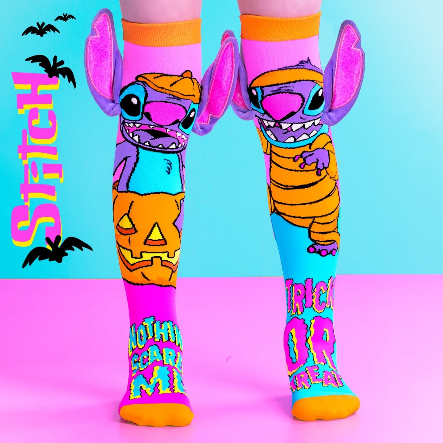 STITCH NEON HALLOWEEN SOCKS