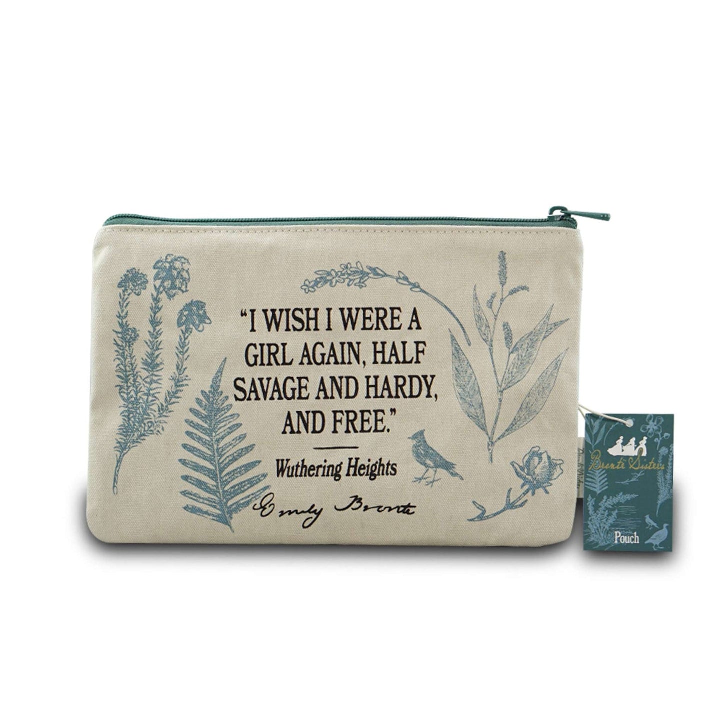 Brontë Sisters Pouch - Cotton 16 cm x 24 cm