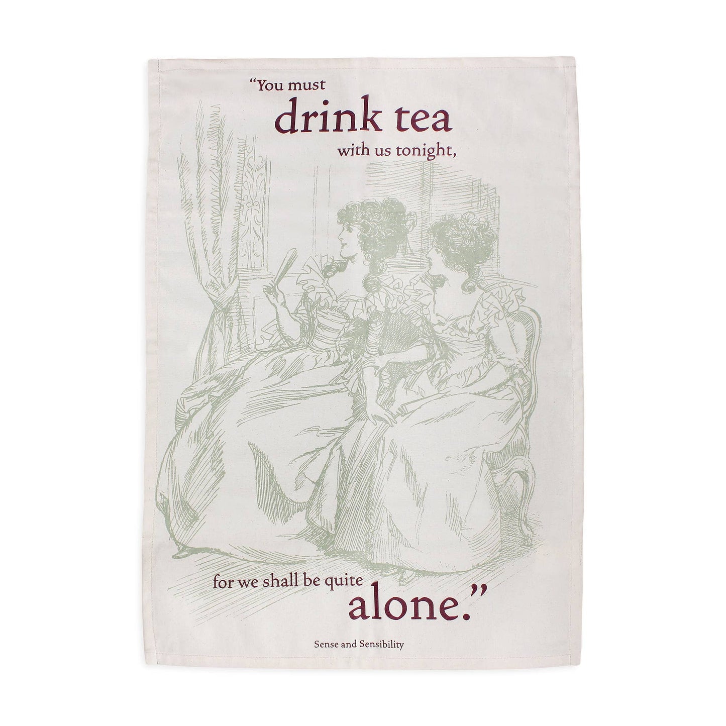 Jane Austen Tea Towel - Pulteney Press Recycled Cotton