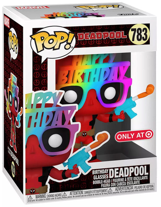 Pop! Deadpool com Óculos de Aniversário