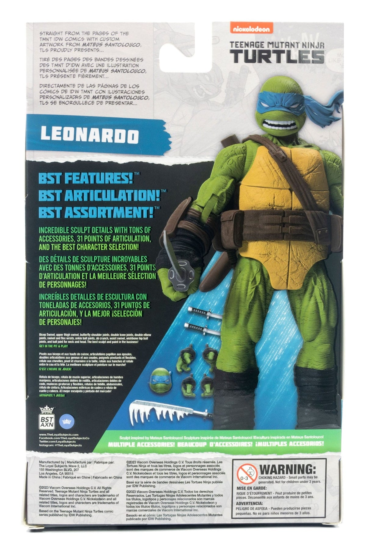 Figurine BST AXN Leonardo IDW Comics 13 cm - Tortues Ninja