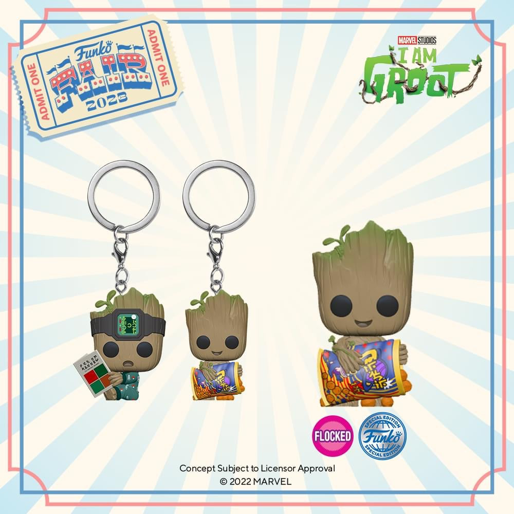 pop keychain groot en pyjama avec un livre