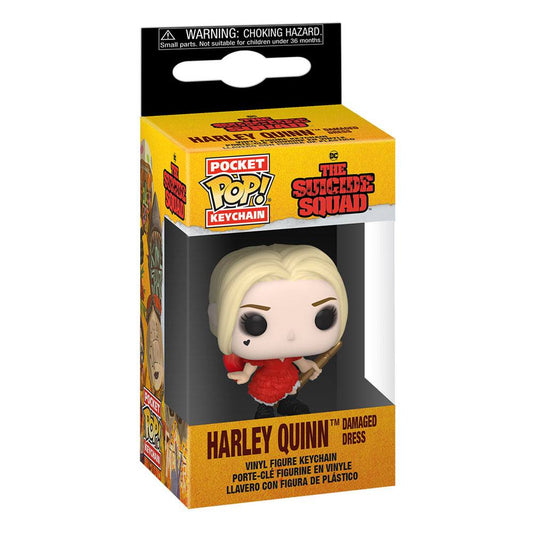 pop keychain harley quinn damaged dress