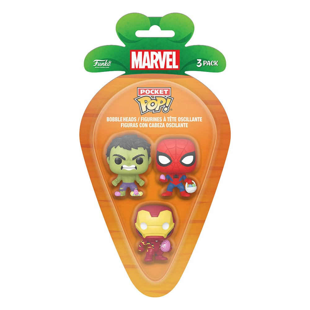 Funko Pocket Pop! Pâques Hulk, Spider-Man & Iron Man 3-Pack