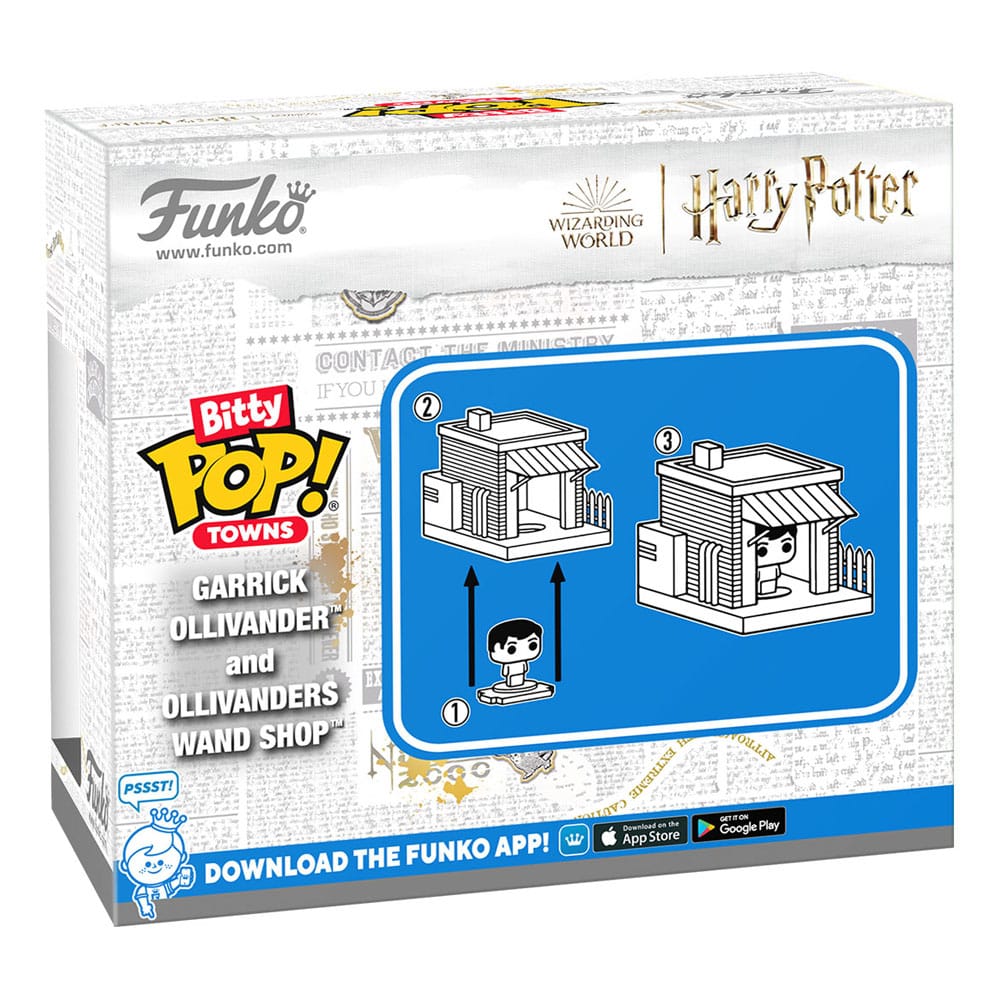 Funko Bitty Pop! Towns Garrick Ollivander et le Magasin de Baguettes d'Ollivander – Harry Potter