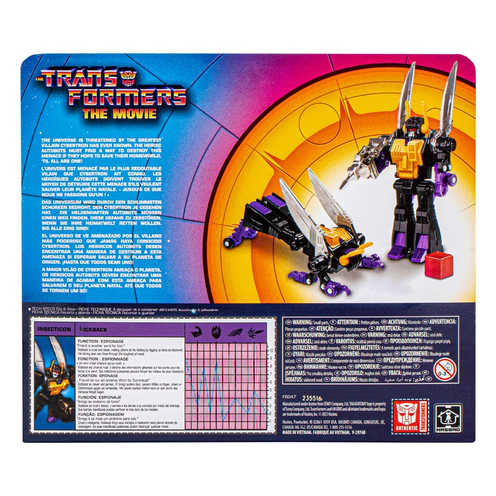 Transformers Retro G1 Insecticon Spjunaġġ Kickback