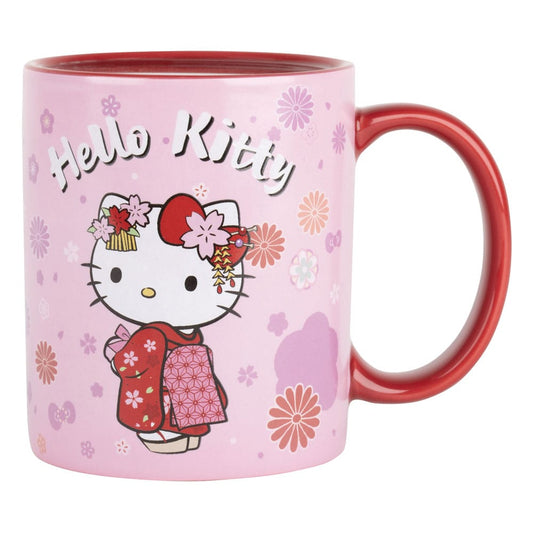 Mug thermoréactif Hello Kitty Rouge Kimono 320 ml – vue 2