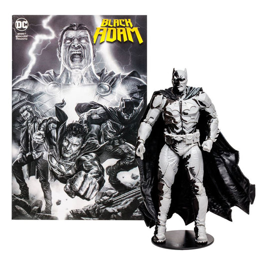 Batman avec Comic Black Adam (Line Art Variant)