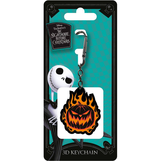 The Nightmare Before Christmas - Flaming Pumpkin Keychain