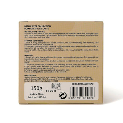 Aroma a café con leche con especias de calabaza para un baño de burbujas otoñal.