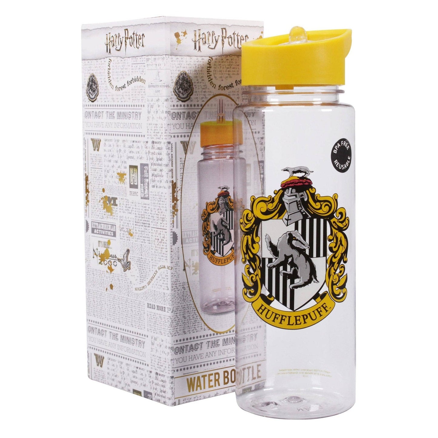 Plastic water bottle - Harry Potter - Hufflepuff