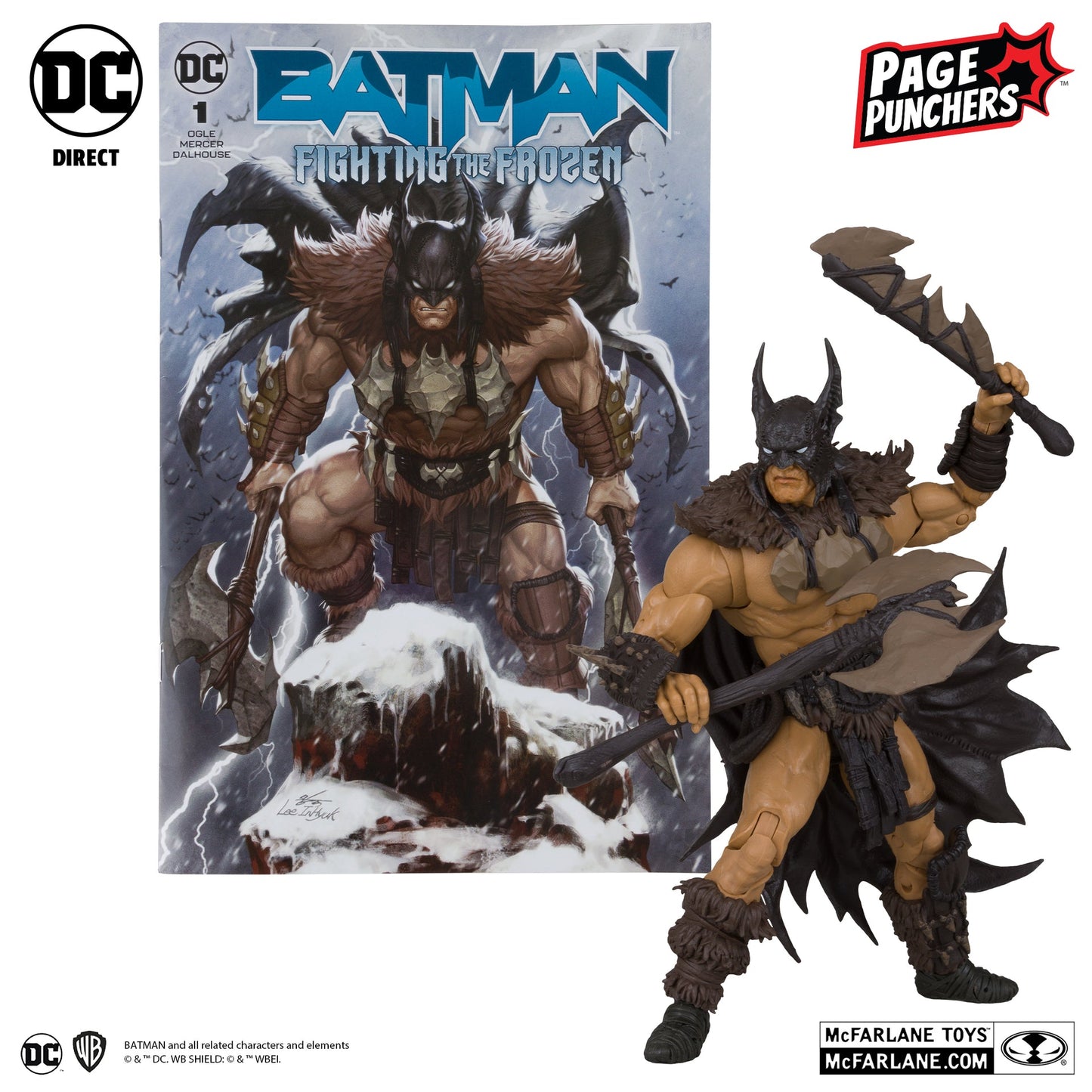Figurine Batman avec Comic Batman: Fighting The Frozen (Page Punchers)