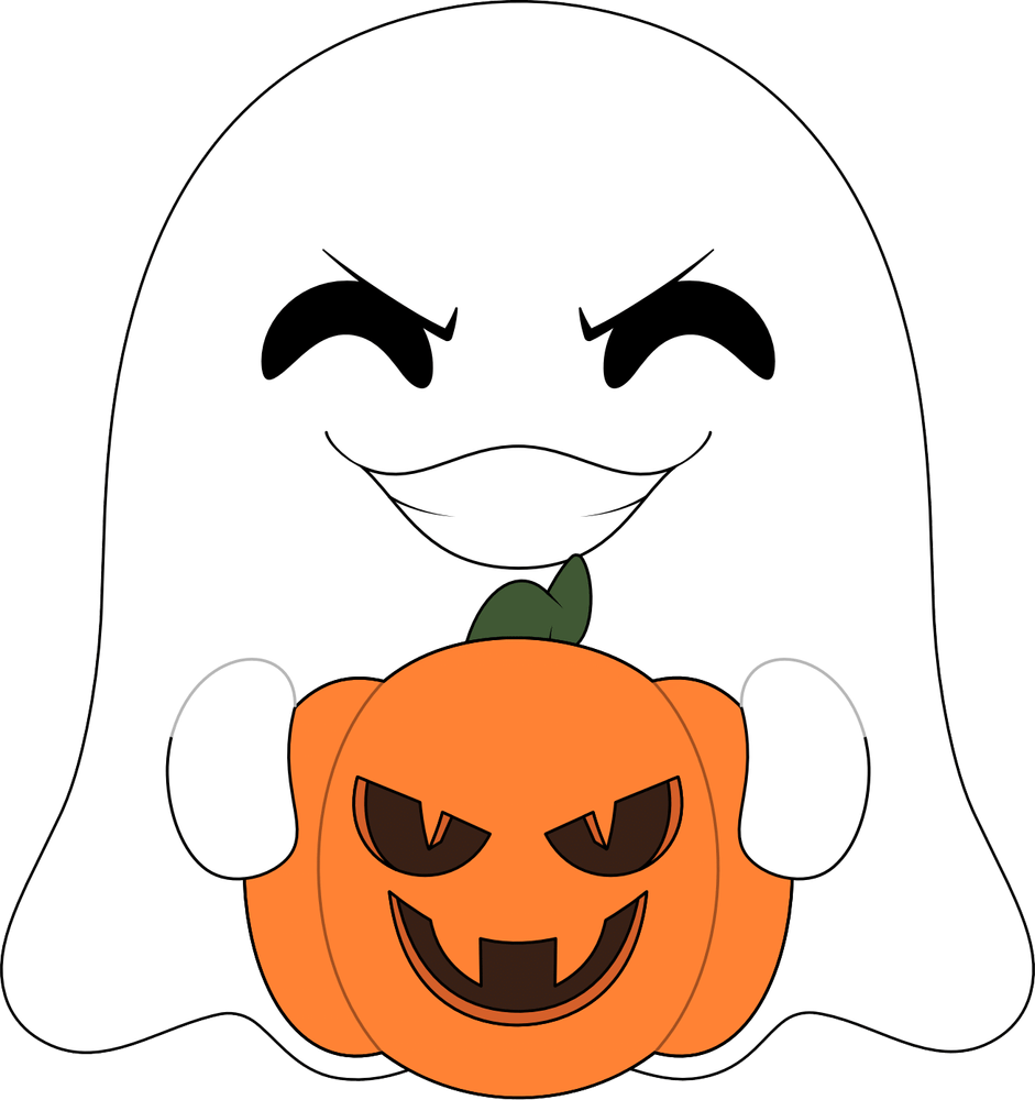 Peluche de Calabaza Fantasma (23 cm)