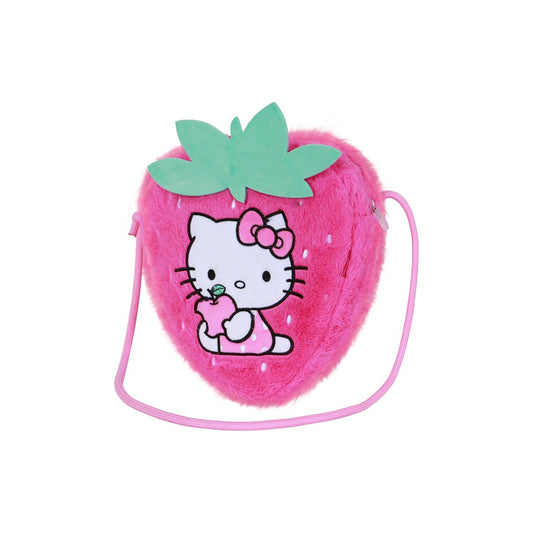 Sac à Bandoulière Peluche Hello Kitty - Fraise