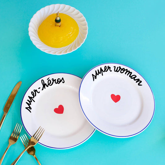 THE FAMILY HAS FUN Plate - Superheroes