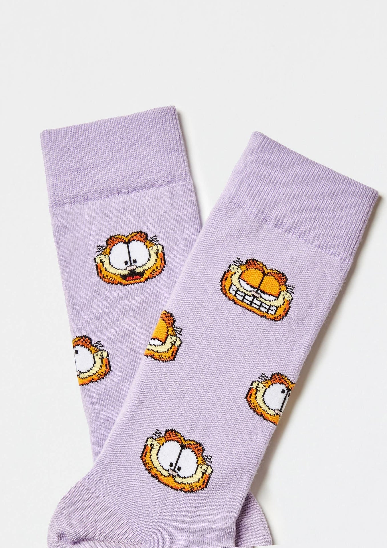 Chaussettes BeGarfield Faces Mauve