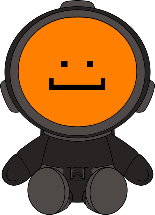 Content Warning Orange Plush (9in)