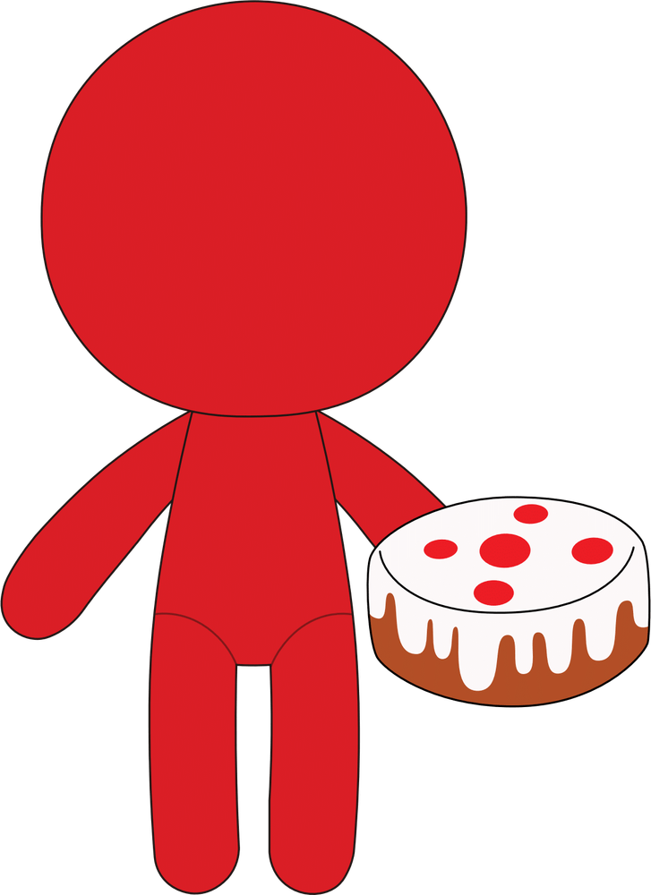 Baker de peluche rojo (9 pulgadas)