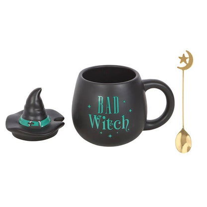 Mug avec couvercle et cuillère "Bad Witch"