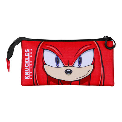 SEGA Sonic the Hedgehog Triple Pencil Case - Knuckles Look
