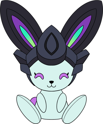 Black Battle Bunny Plush (9in)