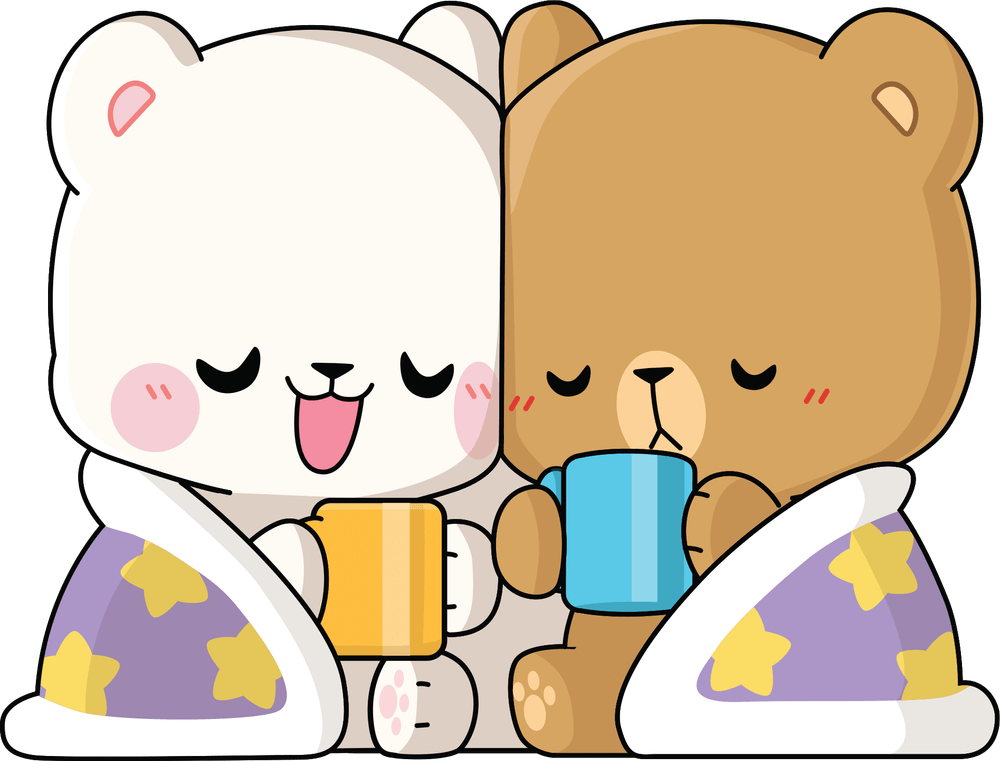 Ositos Milk y Mocha acurrucados