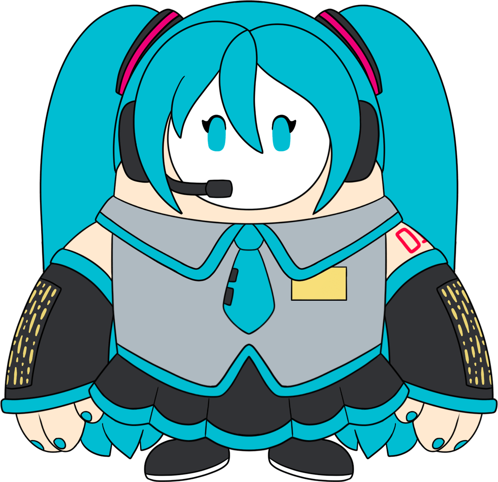 Peluche de Hatsune Miku x Fall Guys (9 pulgadas)