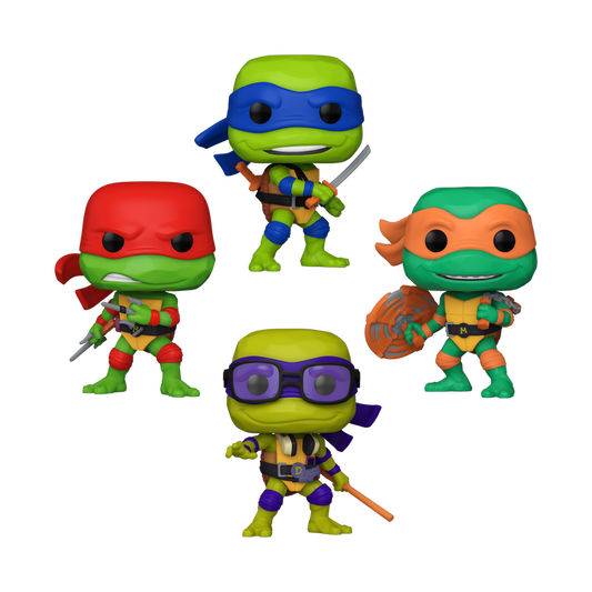 pop teenage mutant ninja turtles mutant mayhem glow 4 pack