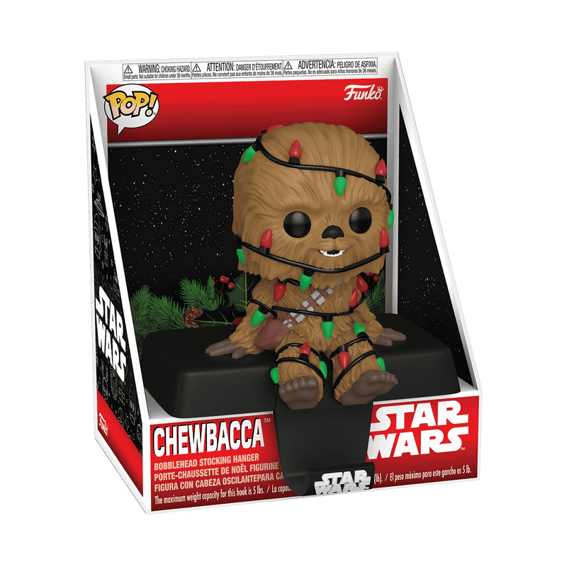 Appendiabiti Pop! Chewbacca con ghirlande natalizie 