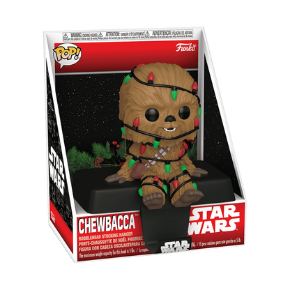 Appendiabiti Pop! Chewbacca con ghirlande natalizie 