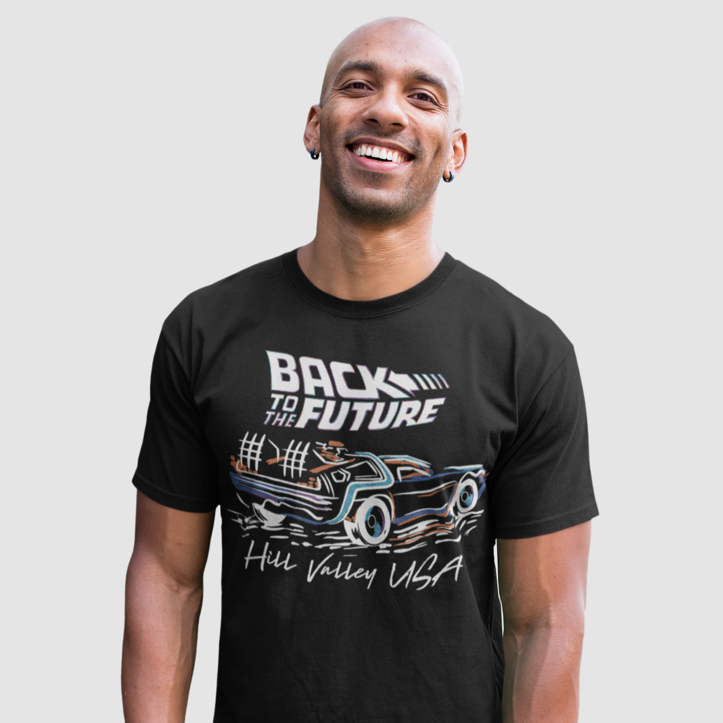 t shirt retour vers le futur colorful bttf cotton division