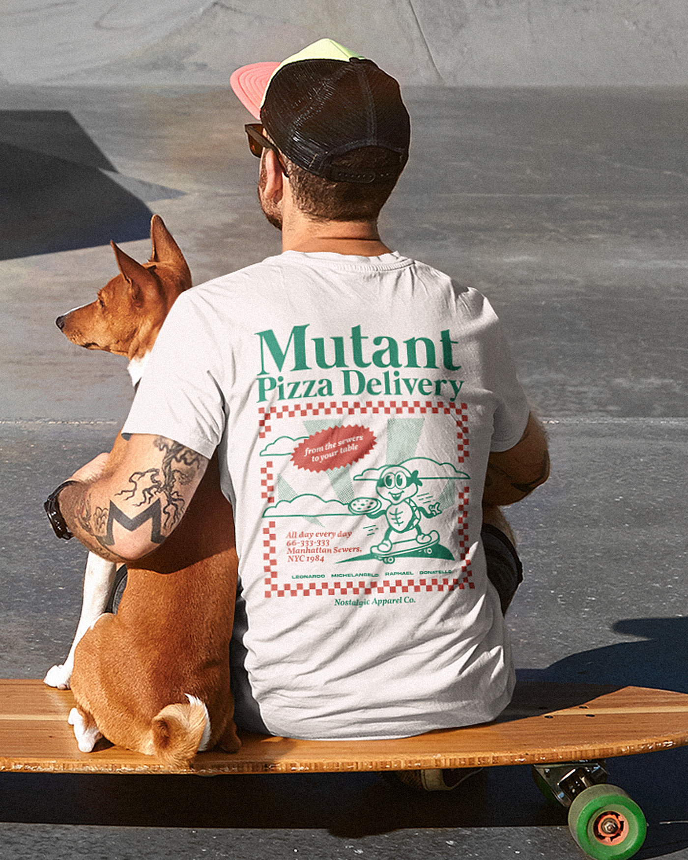 t shirt mutant pizza delivery nostalgic apparel