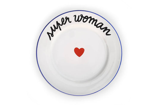 Assiette La Famille S’éclate - Super Woman 