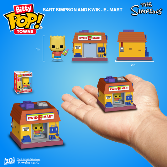 Cidades Bitty Pop! Bart Simpson e Kwik-E-Mart 