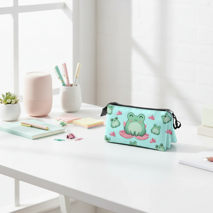 Oh My Pop! Triple Pencil Case - Froggy