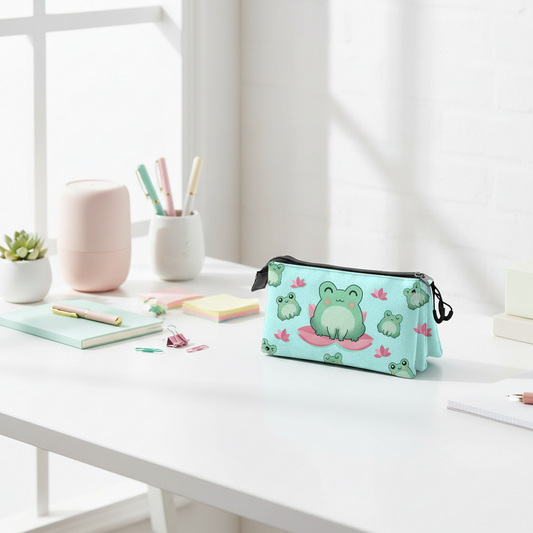 Oh My Pop! Triple Pencil Case - Froggy
