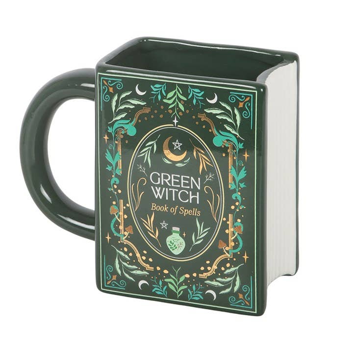 Mug en forme de livre Sorcière Verte « Livre de sorts »