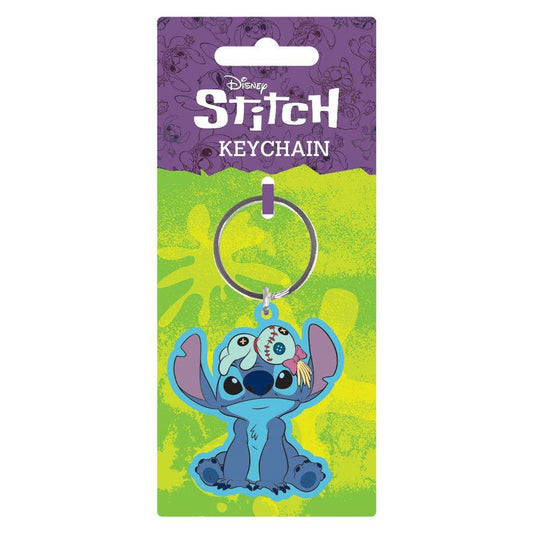 Lilo &amp; Stitch Keychain - Stitch &amp; Scrump